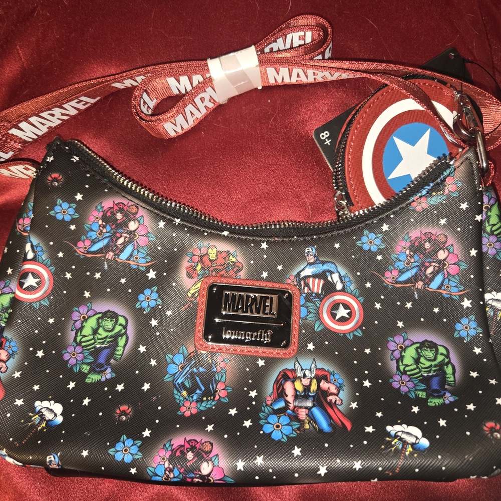 Loungefly Marvel Mini Bag - Black and Red